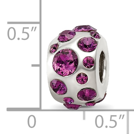 Sterling Silver Reflections February Preciosa Crystal Bead