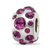 Sterling Silver Reflections February Preciosa Crystal Bead view 1