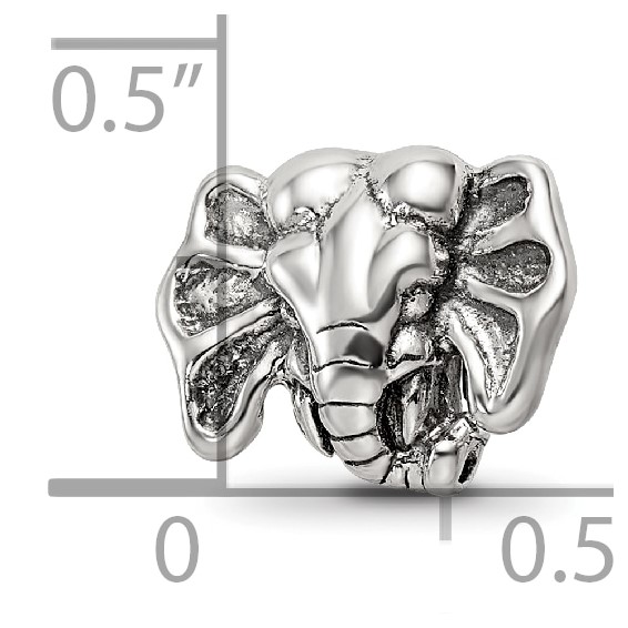 Sterling Silver Reflections Elephant Bead