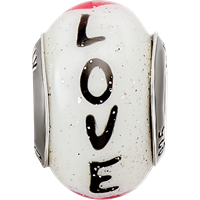 Sterling Silver Reflections Love with Hearts Italian Glass Bead view 4