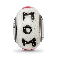 Sterling Silver Reflections Mom with Hearts Italian Glass Bead view 3