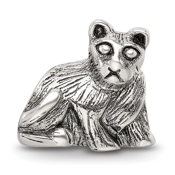 Sterling Silver Reflections Cat Bead