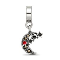 Sterling Silver Reflections Marcasite Moon & Stars Dangle Bead view 3