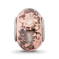 Sterling Silver Reflections Pink with Platinum Foil Ceramic Bead view 5