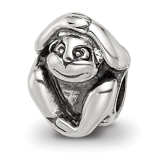 Sterling Silver Reflections Monkey Bead