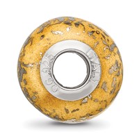Sterling Silver Reflections Yellow W Platinum Foil Ceramic Bead view 2