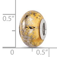 Sterling Silver Reflections Yellow W Platinum Foil Ceramic Bead view 4