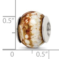 Sterling Silver Reflections Cracked Agate W Shell Stone Bead view 4