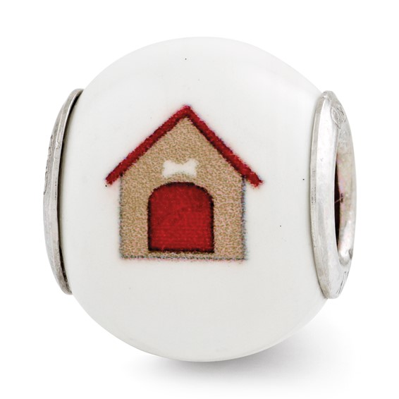 Sterling Silver Reflections Enameled Dog Theme Bead
