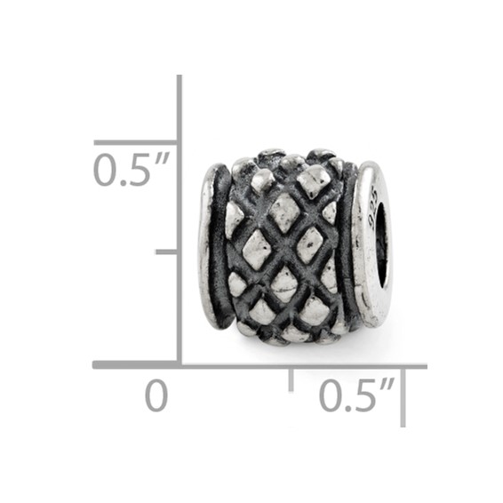 Sterling Silver Reflections Antiqued Bead