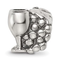 Sterling Silver Reflections Grapes & Glasses Bead view 3