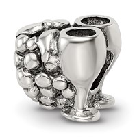 Sterling Silver Reflections Grapes & Glasses Bead view 5