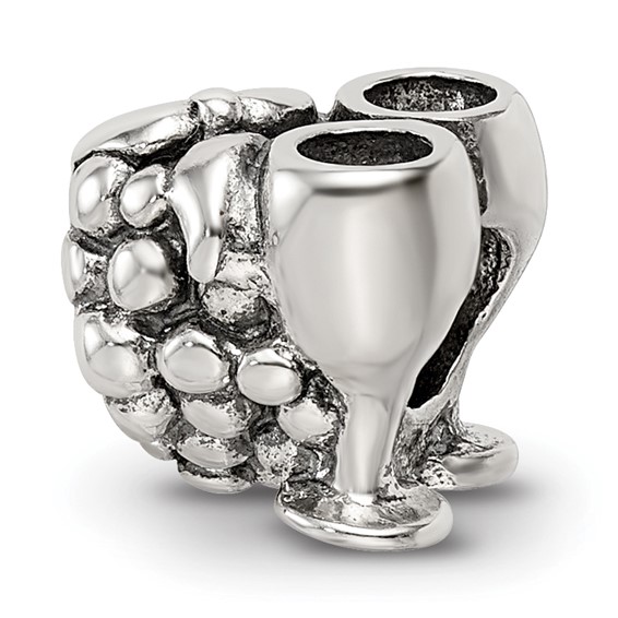 Sterling Silver Reflections Grapes & Glasses Bead
