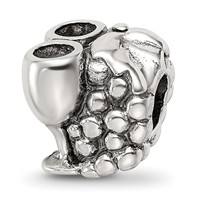 Sterling Silver Reflections Grapes & Glasses Bead view 1