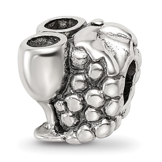 Sterling Silver Reflections Grapes & Glasses Bead