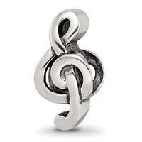 Sterling Silver Reflections Treble Clef Bead view 1