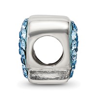 Sterling Silver Reflections Blue Preciosa Crystal Butterfly Bead view 2