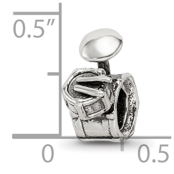 Sterling Silver Reflections Drum Set Bead