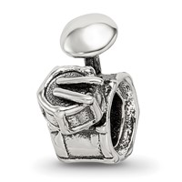 Sterling Silver Reflections Drum Set Bead view 1
