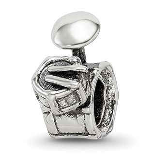 Sterling Silver Reflections Drum Set Bead