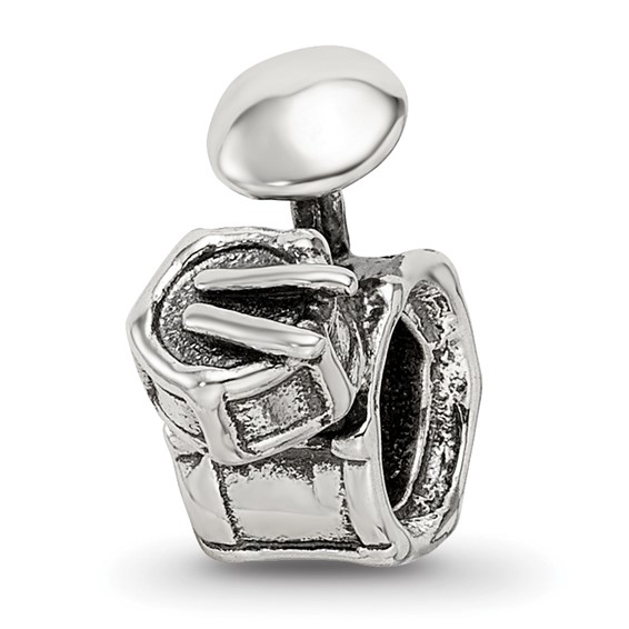 Sterling Silver Reflections Drum Set Bead