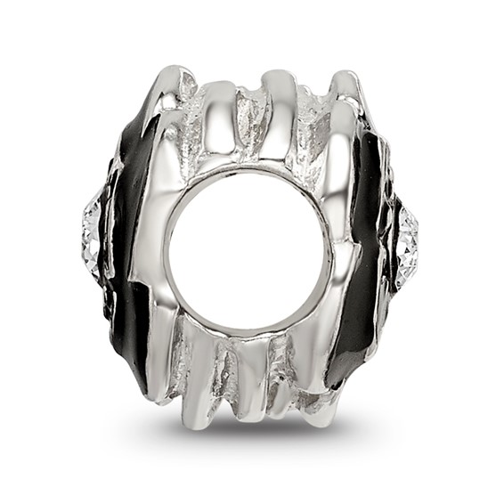 Sterling Silver Reflections Enameled Flower Preciosa Crystal Bead