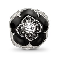Sterling Silver Reflections Enameled Flower Preciosa Crystal Bead view 4