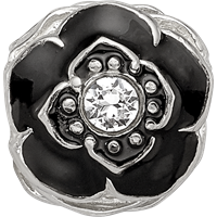 Sterling Silver Reflections Enameled Flower Preciosa Crystal Bead view 5