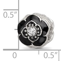 Sterling Silver Reflections Enameled Flower Preciosa Crystal Bead view 3