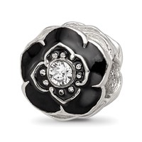 Sterling Silver Reflections Enameled Flower Preciosa Crystal Bead view 1