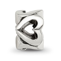 Sterling Silver Reflections Kids Hearts Bead view 5