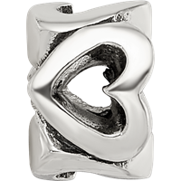 Sterling Silver Reflections Kids Hearts Bead view 3