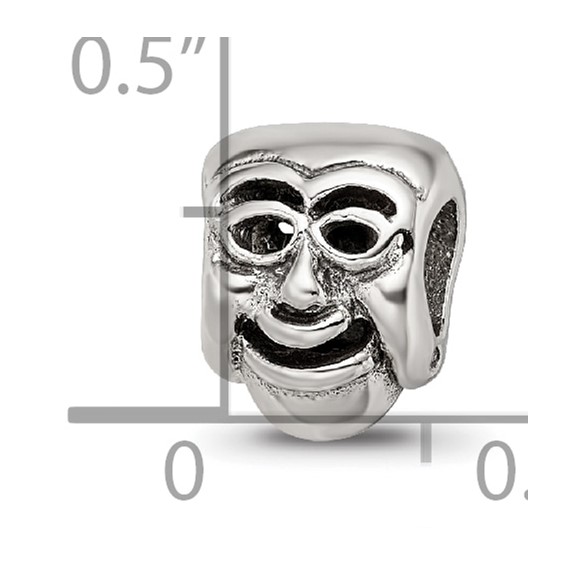 Sterling Silver Reflections Comedy Mask Bead