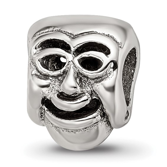 Sterling Silver Reflections Comedy Mask Bead
