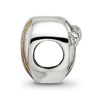 Sterling Silver Reflections Kids Enameled Heart Bead view 2