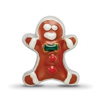 Sterling Silver Reflections Enameled Gingerbread Man Bead view 4
