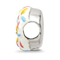 Sterling Silver Reflections Enameled Donut W Sprinkles Bead view 2
