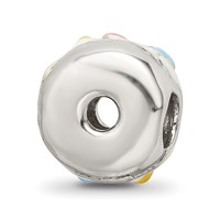 Sterling Silver Reflections Enameled Donut W Sprinkles Bead view 5