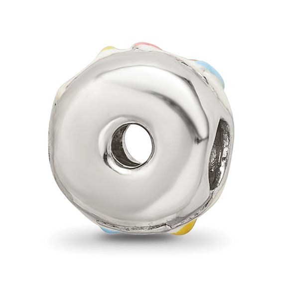 Sterling Silver Reflections Enameled Donut w/Sprinkles Bead