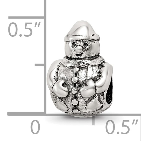 Sterling Silver Reflections Snowman Bead