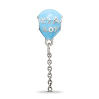 Sterling Silver Reflections Enameled Its a Boy Balloon Bead view 3