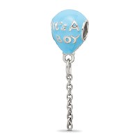 Sterling Silver Reflections Enameled Its a Boy Balloon Bead view 1