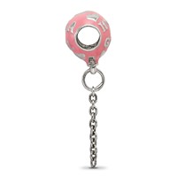 Sterling Silver Reflections Enameled It's a Girl Balloon Bead view 2
