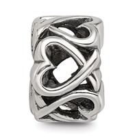 Sterling Silver Reflections Hearts Bead view 5
