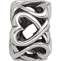 Sterling Silver Reflections Hearts Bead view 3