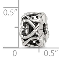 Sterling Silver Reflections Hearts Bead view 4