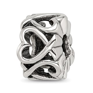 Sterling Silver Reflections Hearts Bead