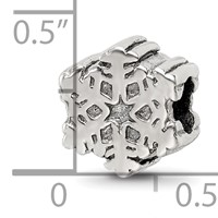 Sterling Silver Reflections Snowflake Bead view 4