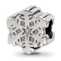 Sterling Silver Reflections Snowflake Bead view 1