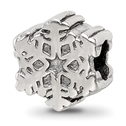 Sterling Silver Reflections Snowflake Bead